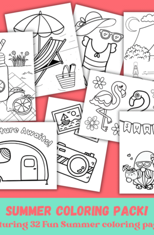 Summer Coloring Pages - Digital Coloring Book - Digital Download