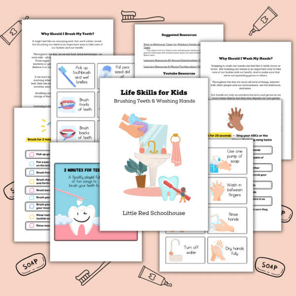 How to Brush Your Teeth - How to Wash Your Hands - Life Skills for Kids - Digital Download