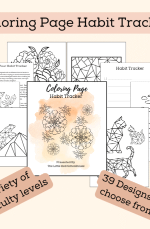 Coloring Page Habit Tracker - Digital Download