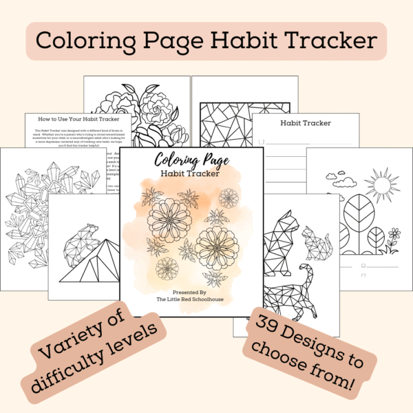 Coloring Page Habit Tracker - Digital Download